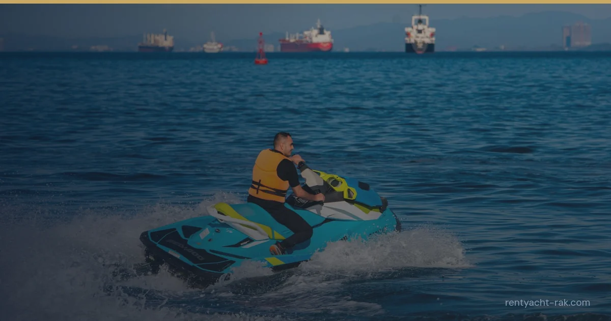 Jet ski rental in Ras Al Khaimah on the calm Arabian Gulf at Al Hamra and Al Marjan Island